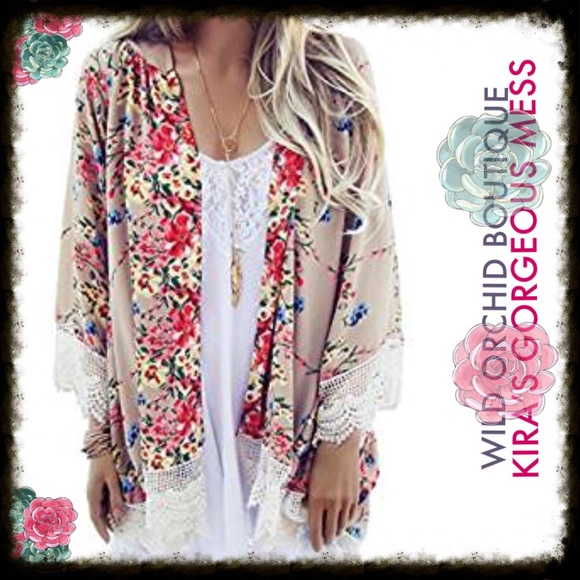 ✨BNWT✨ KIMONO FLORAL PRINT ✨PLUSE SIZE AS WELL✨ - Picture 1 of 4